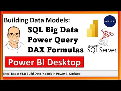 MS 365 Excel Basics #13: Power BI Dashboard from 7 Million Rows of SQL Data and DAX Formulas thumbnail