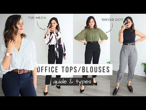 Must Have Office Tops | Swiss Dot, Tie Neck.. | Build A Basic Work Wardrobe thumbnail