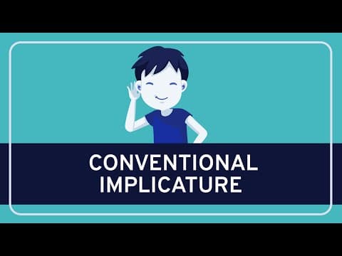 PHILOSOPHY - Language: Conventional Implicature [HD] thumbnail
