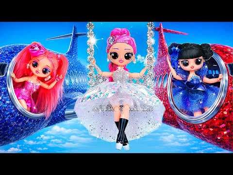 K-Pop Demon Hunters: Diamond, Ruby & Sapphire Huntrix on the Airplane! 10 L.O.L. Doll Crafts thumbnail