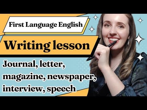 First Language English IGCSE: Writing a Journal, Letter, Newspaper, Interview, Speech and Magazine thumbnail