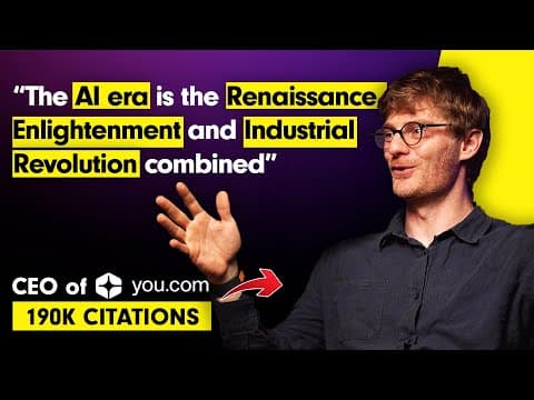 AGI, The Future of AI Agents And The Next Wave of Opportunities in AI | Richard Socher, CEO, You.com thumbnail
