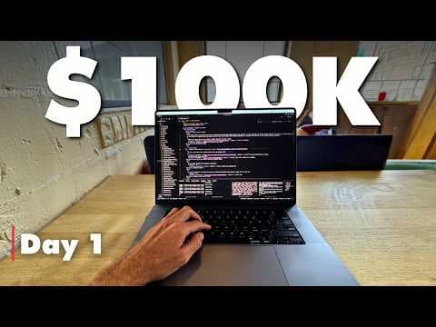 Vibe coding until I make $100K | Day 1 thumbnail