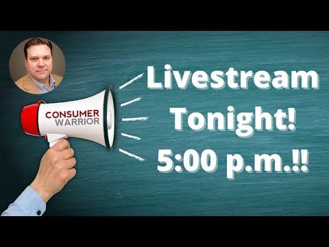 Thursday Night Livestream - Bankruptcy, Debt Collection, Wage Garnishment thumbnail