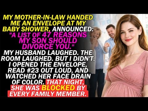 My Mother-In-Law Gave Me "47 Reasons My Son Should Divorce You"—Froze When I Read It thumbnail