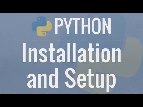 Python Tutorial for Beginners 1: Install and Setup for Mac and Windows thumbnail