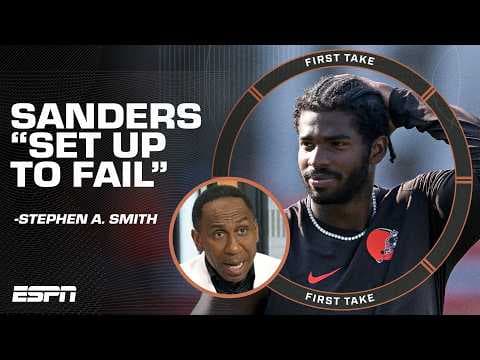 Stephen A. thinks Shedeur Sanders is 'being set up to fail' by the Browns 😳 | First Take thumbnail