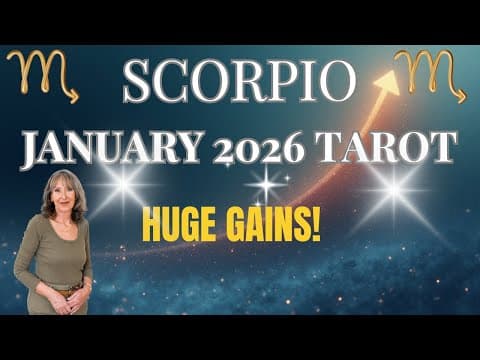 SCORPIO ♏ Huge Gains Coming In! Empowered, Determined & Decisive ✨ January 2026 Tarot thumbnail
