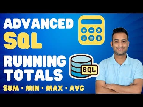 SQL Running Total | Advance SQL | Rolling N months SUM, AVG, MIN, MAX thumbnail