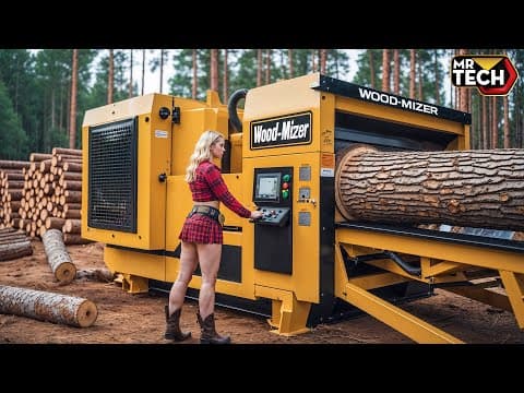 80 Fastest Automatic Firewood Processing Machine| Homemade Modern Wood Cutting Chainsaw Machines #25 thumbnail