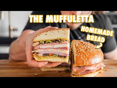 Best Muffuletta Of Your Life With Homemade Muffuletta Bread thumbnail