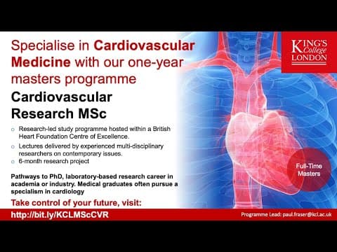 Cardiovascular Research MSc @ King's College London thumbnail