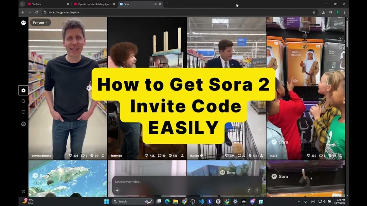 How to Get SORA 2 Invite Codes (EASY METHOD) | Glasp