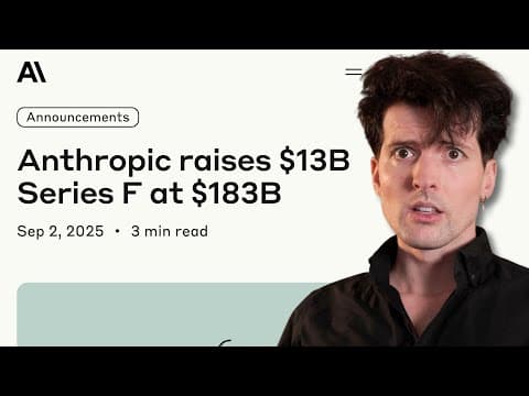 BREAKING: Anthropic announces massive investment (50% of OpenAI???) thumbnail