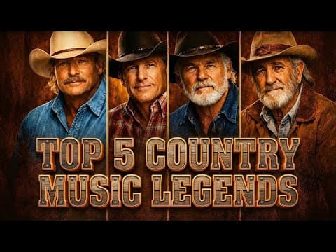 Top 5 Country Music Legends: Alan Jackson, John Denver, George Strait, Don Williams, Kenny Rogers thumbnail