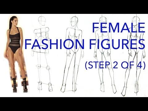 How to Draw Fashion Figures: Step 2 of 4: Fleshing Out the Figure thumbnail