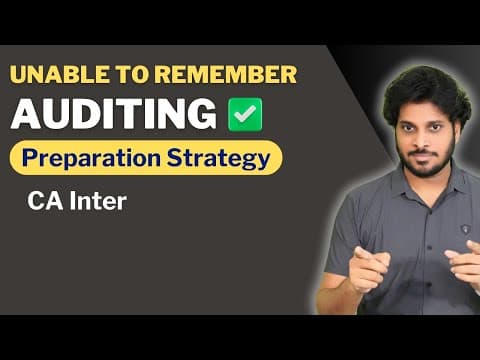 CA Inter Audit Preparation Strategy | May 2025 Exams | How to Remember thumbnail