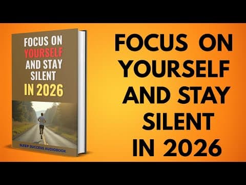 FOCUS ON YOURSELF AND STAY SILENT IN 2026 | Sleep Success Audiobook thumbnail