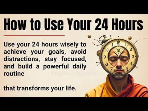 How to Use Your 24 Hours in the Right Way 🔥 || Graded Reader ✅️ || Improve Your English & Mindset thumbnail