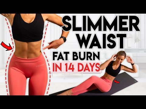 SLIMMER WAIST and LOSE LOWER BELLY FAT in 14 Days | 10 min Workout thumbnail