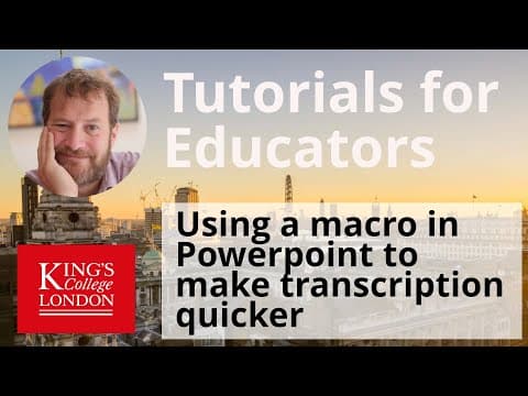 How to Use a Macro in PowerPoint for Easy Transcription thumbnail