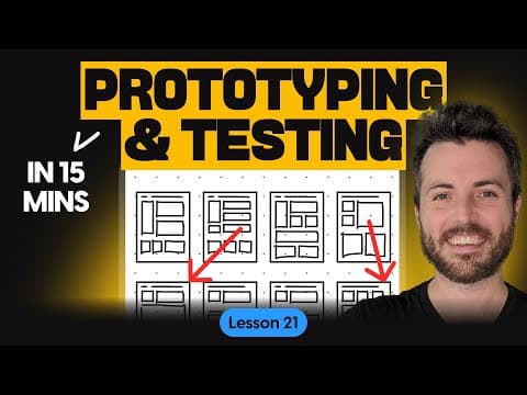 How to Design Prototypes and Conduct Usability Testing in UX Projects | Free UX course (Lesson 21) thumbnail