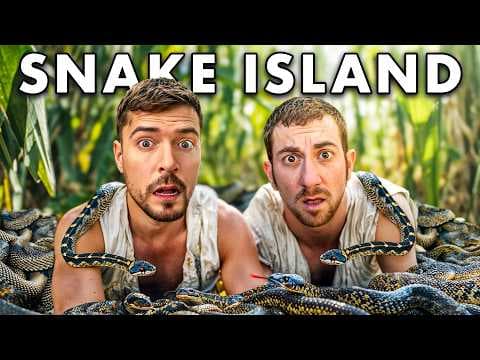 Surviving 24 Hours On Snake Island With MrBeast thumbnail