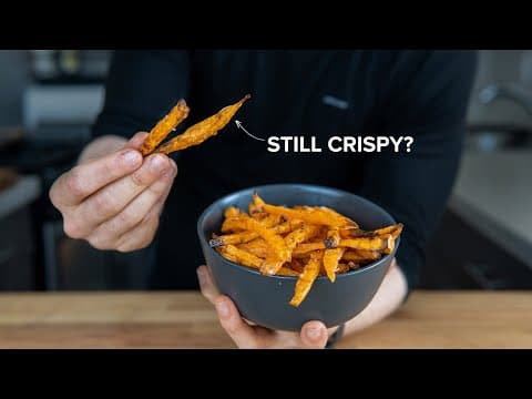 Why it's (almost) impossible to make Crispy Sweet Potato Fries in the oven. thumbnail