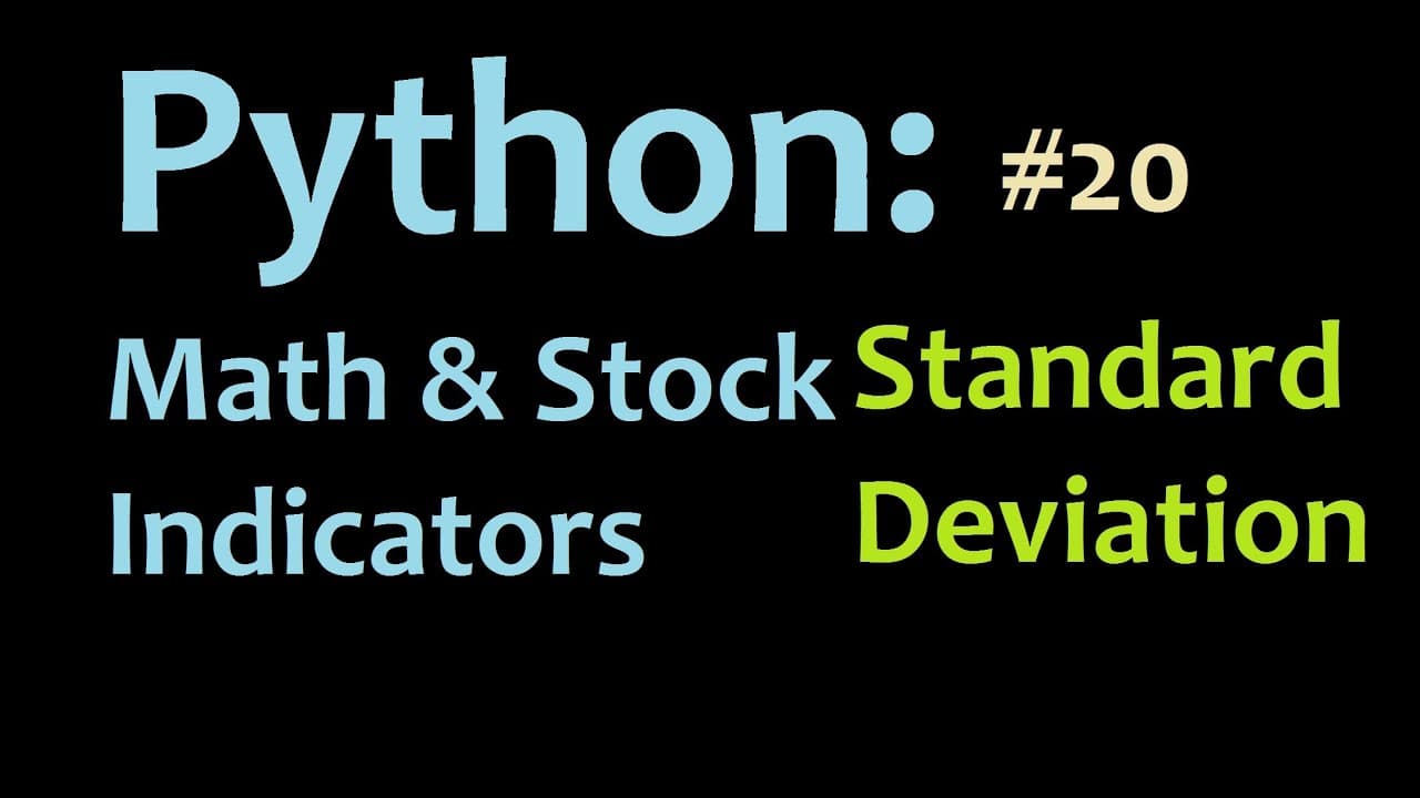 Python Standard Deviation part 1: Programming in Python, and Graphing ...
