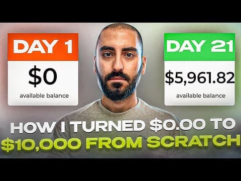I Tried Turning $0.00 To $10,000.00 From Scratch - Make Money Online Challenge thumbnail
