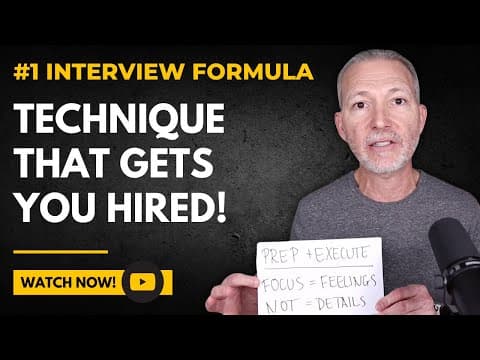 The Job Interview Formula Guaranteed to Get You Hired (CAAR) thumbnail
