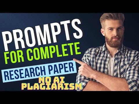 How to make /write a research paper using ANY AI for College or Journal | No AI, No plagiarism thumbnail