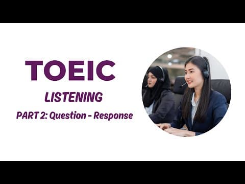 TOEIC Listening Part 2: Question - Response #toeic #toeiclistening thumbnail
