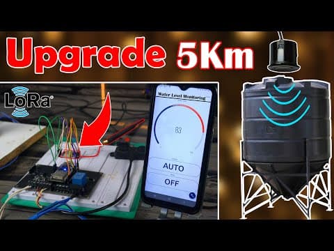 Wireless Water Level Indicator using LoRa and ESP32 Version 2, LoRa Gateway, Blynk thumbnail