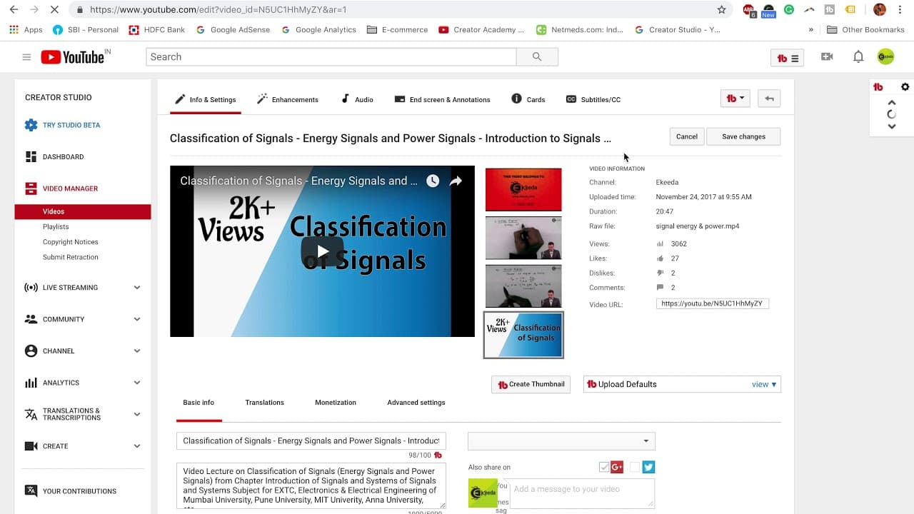 YouTube video player