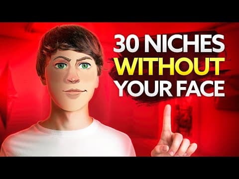 Top 30 Niches To Make Money on YouTube Without Showing Your Face thumbnail