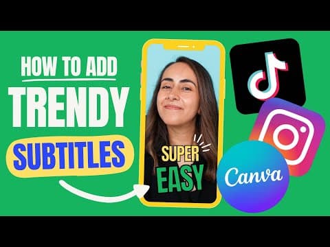 How to add Subtitles to Tiktok & Reels for FREE thumbnail