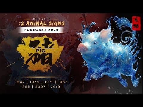 2026 Animal Signs Forecast: Pig [Joey Yap] thumbnail