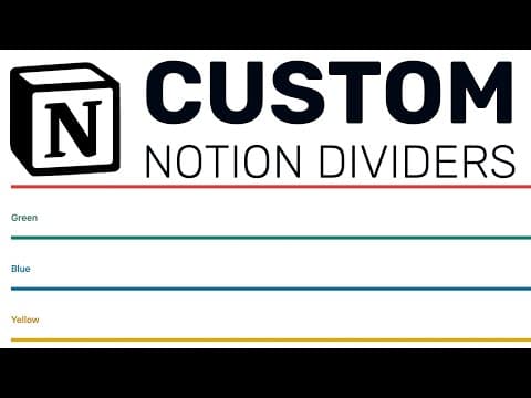 How to Create Colorful Custom Dividers in Notion thumbnail