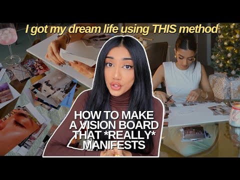 HOW TO MAKE A VISION BOARD THAT WORKS FOR 2024 [i've had 10 come true] thumbnail