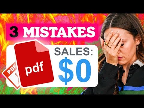 The 3 Marketing Mistakes That Kill Digital Product Sales thumbnail