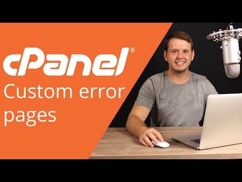 cPanel beginner tutorial 9 - Custom Error Pages thumbnail