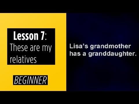Beginner Levels - Lesson 7: These are my relatives thumbnail