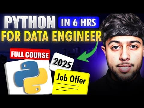 Python Full Course For Data Engineers [6+ HOURS] thumbnail