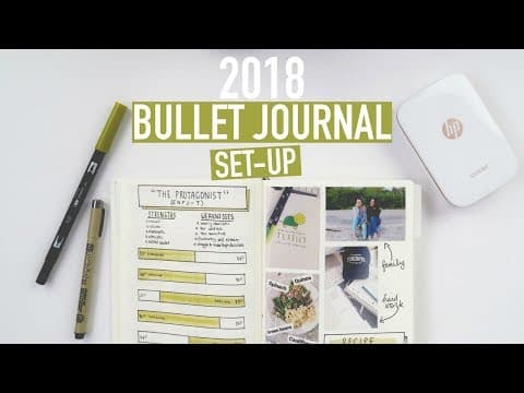 2018 BULLET JOURNAL SETUP | Goal Setting, Personality Test & MORE! thumbnail