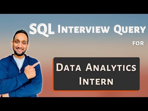 SQL Interview Query for Data Analyst thumbnail