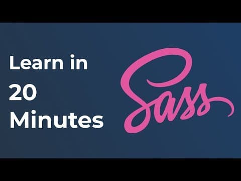Learn Sass In 20 Minutes | Sass Crash Course thumbnail