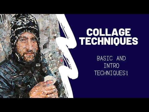 Basic Collage Techniques→ Learn beginner steps to create collage art. thumbnail
