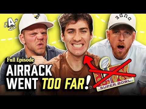 Ep. 12: Dude Perfect x Airrack BANNED from the NFL & NBA + Blind Pizza Taste Test thumbnail