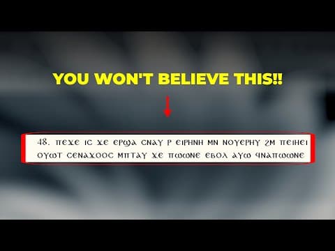 Deciphered Unknown Gospel. (very illuminating) thumbnail